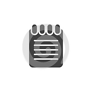 A simple notepad vector icon