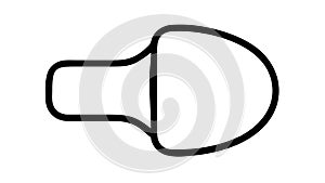 Simple Object D Shaped Icon, vector design Generative AI