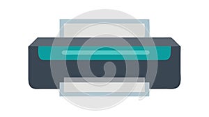 Simple Office Printer Device Vector Icon, vector design Generative AI