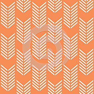 Simple orange and white tribal arrows pattern