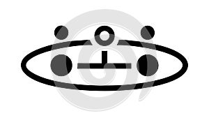 Simple Organizational Chart or Flowchart Icon, vector design Generative AI