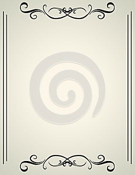 Simple ornamental decorative frame.