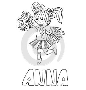 The simple outline drawing for coloring of children meaning of the name and images