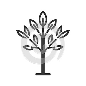 Stylized Tree Icon: Simple Nature Graphic for Design Projects