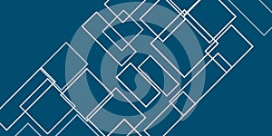 Simple Overlapping Rectangular Frames of Various Sizes, Colored in Shades of White and Blue - Geometric Shapes Pattern