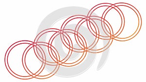 Simple Overlapping Rings, Abstract Unity Vector Graphic, vector design Generative AI