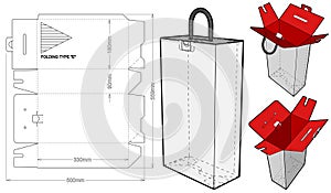 Simple Packaging Box and Die-cut Pattern.