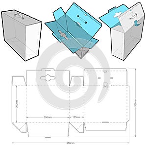 Simple Packaging Box and Die-cut Pattern.