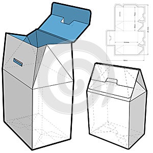 Simple Packaging Box and Die-cut Pattern.