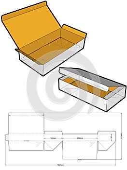 Simple Packaging Box and Die-cut Pattern.