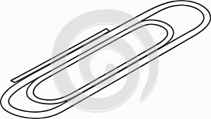 Simple Paper Clip Icon, Document Organization Tool, vector design Generative AI