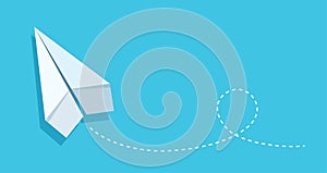 Simple paper plane background vector illustration