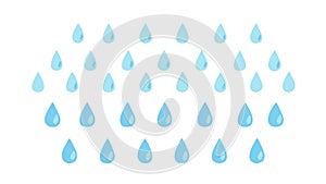 A Simple Pattern of Falling Blue Raindrops on a White Background, vector design Generative AI