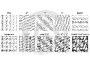 Simple pattern of rough hatching grunge texture.
