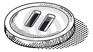 Pause button icon, media control, interface, player, symbol, multimedia vector design Generative AI