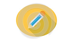 Simple Pencil Edit Write Flat Design UI UX Icon, vector design Generative AI