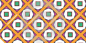 Simple pentagon squere geometrical repetitive ethnic pattern photo