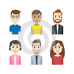 Simple people avatar business and carrier character