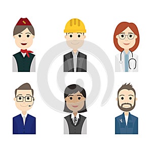Simple people avatar business and carrier character