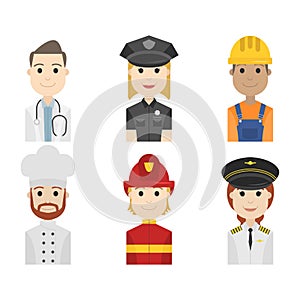 Simple people avatar business and carrier character