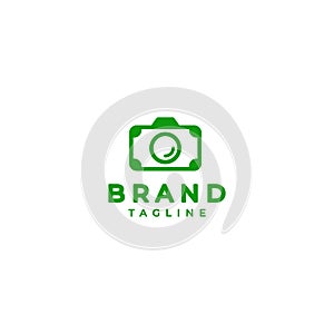 Simple photography logo design in camera icon with money motif