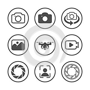 Simple Photography Related Icon Set