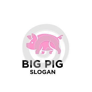 Simple pig logo black outline line set silhouette logo icon designs vector for logo icon stamp