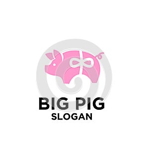 Simple pig logo black outline line set silhouette logo icon designs vector for logo icon stamp