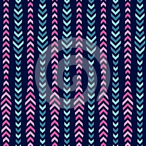 Simple Pink Blue Arrow Vertical Line Seamless Pattern Design | Arr Series photo