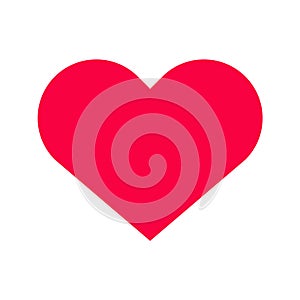 Simple pink heart icon illustration photo