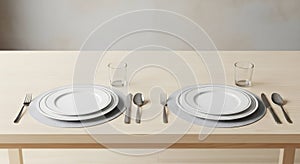 Simple Place Setting for Two