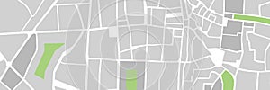 Simple plan scheme of a city map with cadastral land parcel, cadastre information, vacant plot, and road map