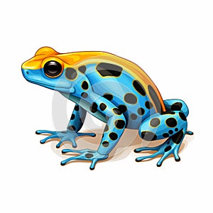 Simple Poison Dart Frog Clip Art With White Margins