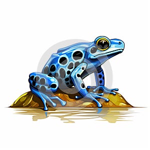 Simple Poison Dart Frog Clip Art With White Margins