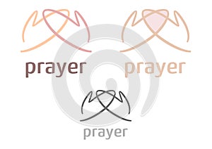 Simple prayer icon/logo