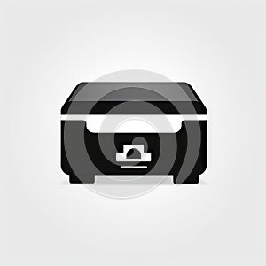 Simple Printer Icon, MFP Isolated, Laser Print, Inkjet Printer Icon for Web, Advertising, Layout Design, AI