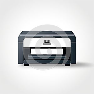 Simple Printer Icon, MFP Isolated, Laser Print, Inkjet Printer Icon for Web, Advertising, Layout Design, AI