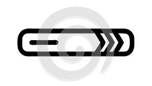 Simple progress bar indicating loading or task completion, vector design Generative AI