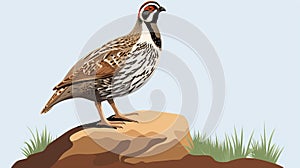 Simple Quail Clip Art With White Margins And Easy Crop