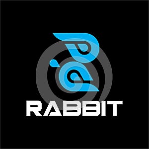 Simple Rabbit logo template vector icon symbol illustration