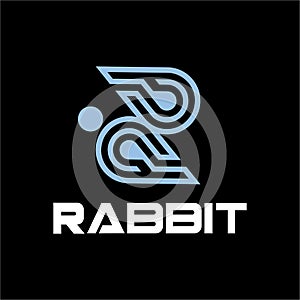 Simple Rabbit logo template vector icon symbol illustration