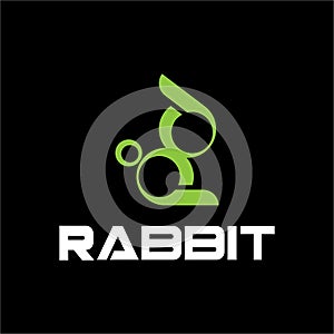 Simple Rabbit logo template vector icon symbol illustration