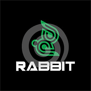 Simple Rabbit logo template vector icon symbol illustration