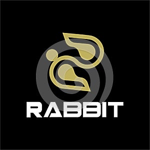 Simple Rabbit logo template vector icon symbol illustration