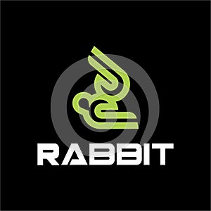 Simple Rabbit logo template vector icon symbol illustration