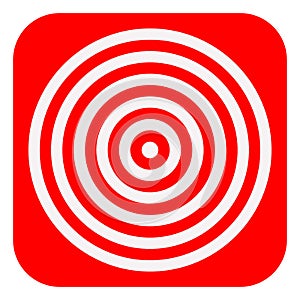 Simple radial, radiating and concentric circles. Target, aim, bullseye icon, symbol