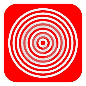 Simple radial, radiating and concentric circles. Target, aim, bullseye icon, symbol