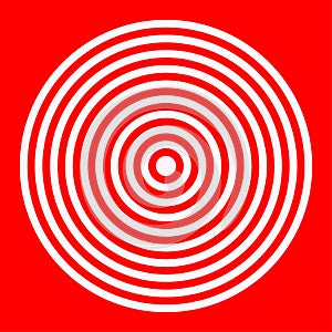 Simple radial, radiating and concentric circles. Target, aim, bullseye icon, symbol