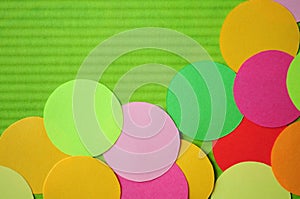 Simple rainbow circles paper cutout.