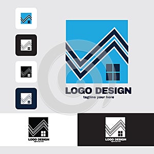 simple Real Estate Logo Design , Building, Home, Architect, House, Construction, Property , Real Estate Brand Identity , Vol 456